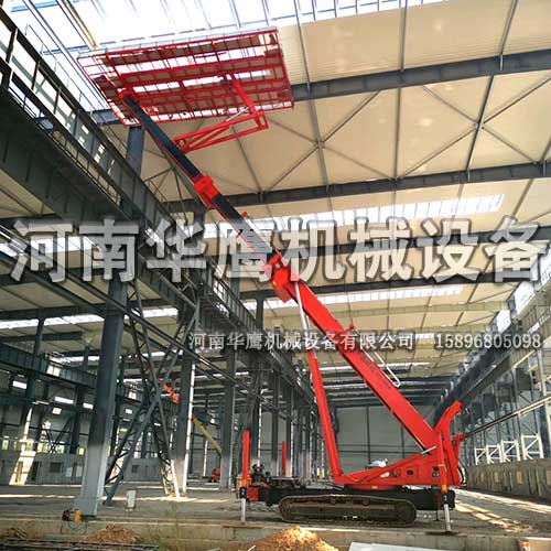 高空制瓦機(jī)工作搭建中